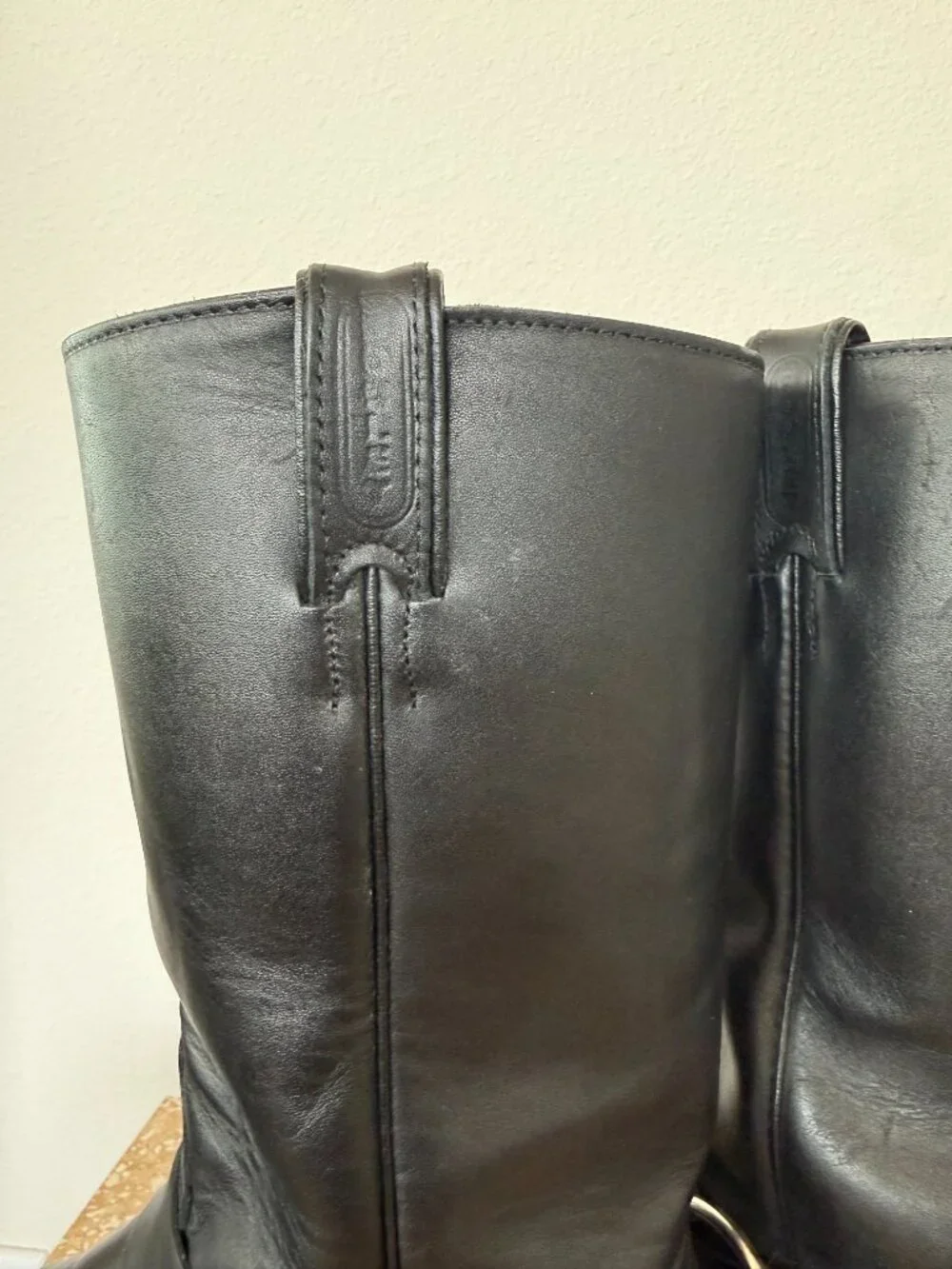 Boulet Black Leather Engineer Boots Made in Canada Men's 8 Motorcycle Biker